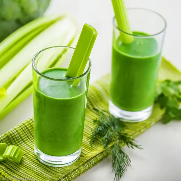 Two glass of celery juice taking Benefits of Juicing celery 